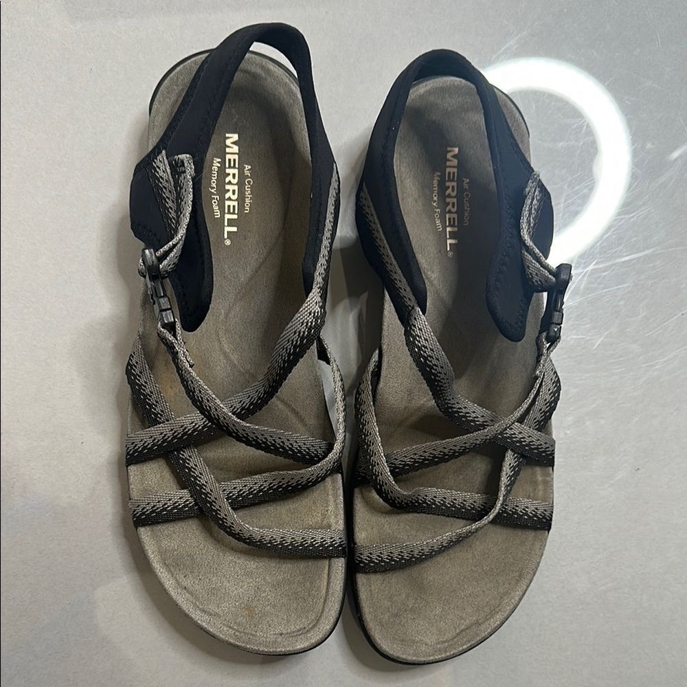 Merrell Women’s Strappy Comfort Sandals – Black/Charcoal
| size 9 | A-1642 - Picture 10 of 15